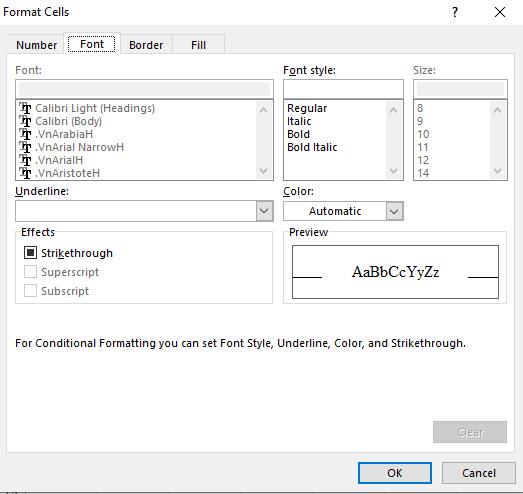 Hướng dẫn thay đổi màu background hoặc màu font dựa trên giá trị ô trong Excel